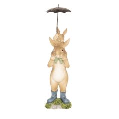 Clayre & Eef - Nyuszi esernyős kisnyuszival - 8x7x25 cm