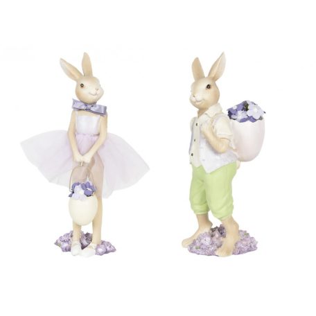 Nyuszilány kosárkával - 25 cm - Raktáron
