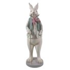 Rózsaszín-fehér nyúl figura fiú - 53 cm