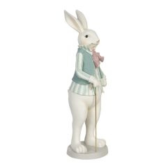 Rózsaszín-fehér nyúl figura fiú - 53 cm