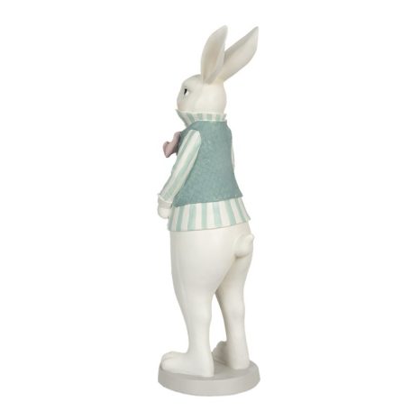Rózsaszín-fehér nyúl figura fiú - 53 cm
