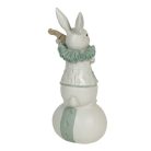 Nyuszi dekor figura tojáson hegedűvel -  8x7x17 cm