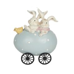   Clayre & Eef - Dekornyuszik tojásautóban - 10x7x13 cm - Raktáron