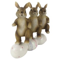 Clayre & Eef - Nyuszik tojáson  - 14x5x13 cm - Raktáron