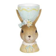 Tojástartó nyuszilány figura - 12 cm - Raktáron