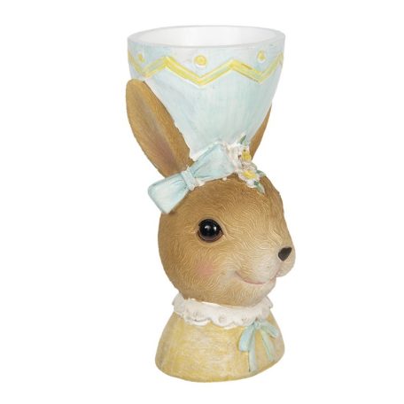 Clayre & Eef - Tojástartó nyuszilány figura - 12 cm - Raktáron