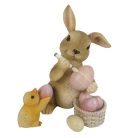Clayre & Eef - Tojásfestő nyuszi figura - 9x9x13 cm - Raktáron
