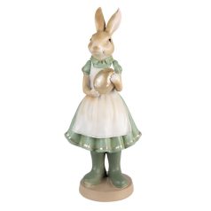 Klasszikus zöld nyúl figura tojással - 40 cm - Raktáron
