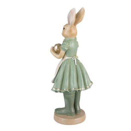 Klasszikus zöld nyúl figura tojással - 40 cm - Raktáron