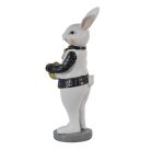 Nyuszifiú figura fekete-fehér - 5x5x15 cm