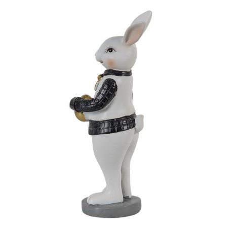 Nyuszifiú figura fekete-fehér - 5x5x15 cm