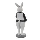 Nyuszifiú figura fekete-fehér - 5x5x15 cm