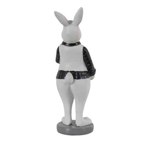 Nyuszifiú figura fekete-fehér - 5x5x15 cm
