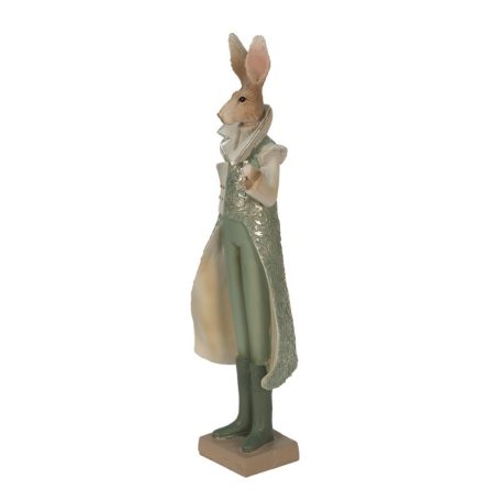 Elegáns zöld nyúl figura fiú - 11x8x33 cm - Raktáron