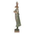 Elegáns zöld nyúl figura fiú - 11x8x33 cm - Raktáron