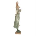 Elegáns zöld nyúl figura fiú - 11x8x33 cm - Raktáron