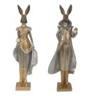 Clayre & Eef - Elegáns nyúl fiú arany-szürke - 33 cm - Raktáron