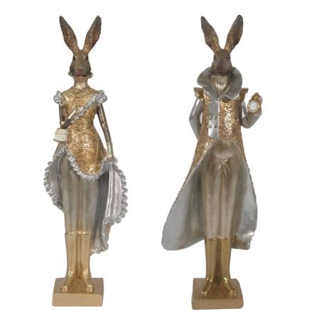 Clayre & Eef - Elegáns nyúl fiú arany-szürke - 33 cm - Raktáron