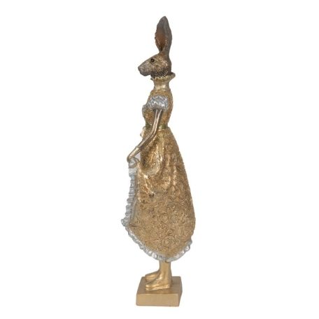 Clayre & Eef - Elegáns nyúl lány arany-szürke - 33 cm - Raktáron