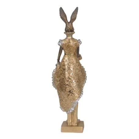 Clayre & Eef - Elegáns nyúl lány arany-szürke - 33 cm - Raktáron