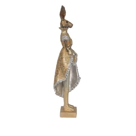 Clayre & Eef - Elegáns nyúl lány arany-szürke - 33 cm - Raktáron