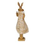 Clayre & Eef - Elegáns nyúl fiú arany-fehér - 11x8x33 cm