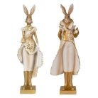 Clayre & Eef - Elegáns nyúl fiú arany-fehér - 11x8x33 cm