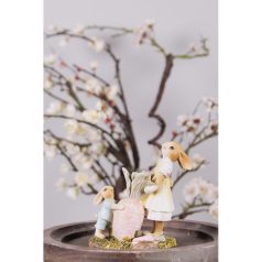   Clayre & Eef - Nyuszimama és nyuszigyerek répával - 13 cm - Raktáron