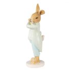 Nyúl figura virág formájú furulyával - 16 cm