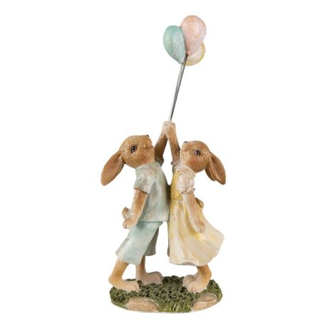 Nyuszipár lufival - 22 cm 