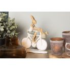  Nyuszi figura kerékpáron - 18x7x22 cm 