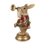Nyuszi figura trombitával -  11x7x14 cm