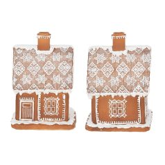 Mézeskalács házikó ledes - 18 cm