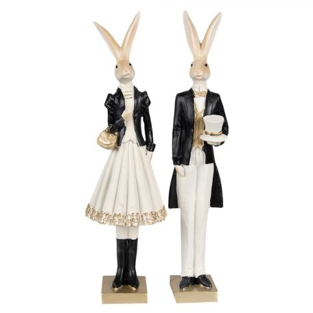 Elegáns, klasszikus nyúl fiú figura - 32 cm - Raktáron