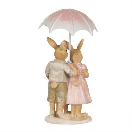 Nyuszicsalád esernyővel - 15 cm - Raktáron