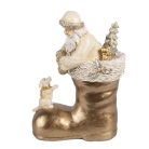 Clayre & Eef - Mikulás arany csizmában - 16 cm