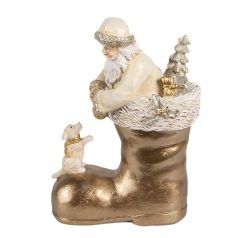 Clayre & Eef - Mikulás arany csizmában - 16 cm