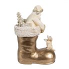 Clayre & Eef - Mikulás arany csizmában - 16 cm