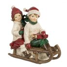Clayre &Eef - Szánkozó gyerekek –12x6x11 cm	