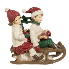 Clayre &Eef - Szánkozó gyerekek –12x6x11 cm	