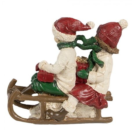 Clayre &Eef - Szánkozó gyerekek –12x6x11 cm	