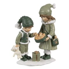  Clayre & Eef - Süteményt kínáló kislány kisfiúval - 13 cm 