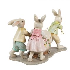   Clayre & Eef - Nyuszi figurák tojással - 17x8x11 cm - Raktáron