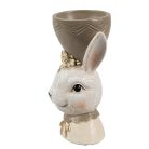 Nyuszilány figura tojástartó - Bézs - 7x7x12 cm - Raktáron