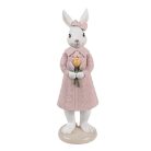  Rózsaszín nyuszilány tulipánnal - 23 cm - Raktáron