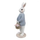 Nyuszifiú kosárkával -Kék-fehér - 24 cm - Raktáron