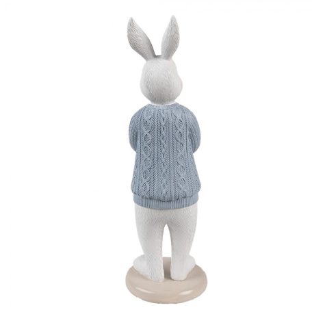 Nyuszifiú kosárkával -Kék-fehér - 24 cm - Raktáron