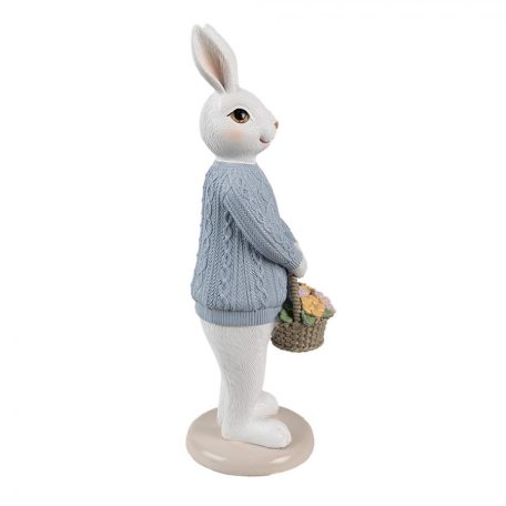 Nyuszifiú kosárkával -Kék-fehér - 24 cm - Raktáron