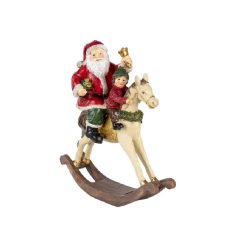 Clayre&Eff - Mikulás hintalovon - 20x8x21 cm