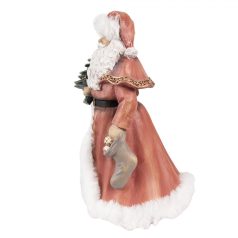 Mikulás figura fwnyőfával - 23 cm - Raktáron